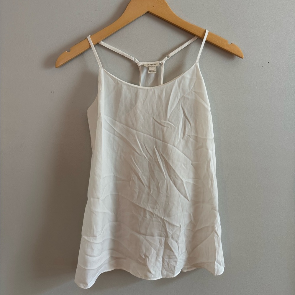 J. Crew White Sleeveless Camisole Top
